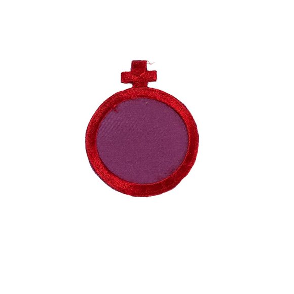 Vintage Rumper Stitcher Female Hippie Patch Red Purple 3"x3.5"  Hallmark Pocket - Picture 10 of 10